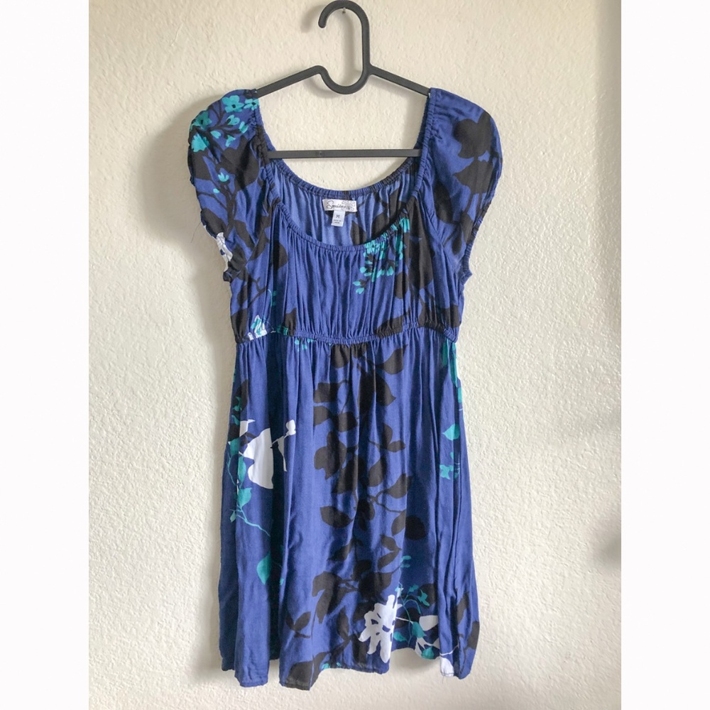 Speechless Blue Floral Flowy Blouse